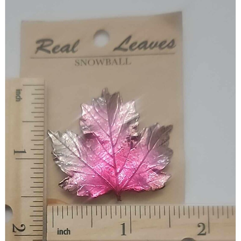 Vintage Real Leaves Brooch 0153 - Picture 3 of 3